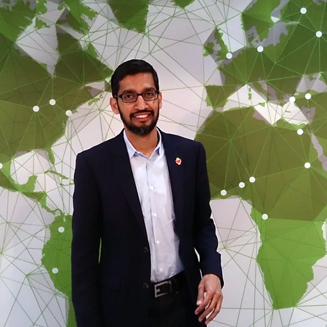 Sundar Pichai, who joined Google as a product manager and rose to CEO of Alphabet — the career arc that made PM the most aspirational job in tech.